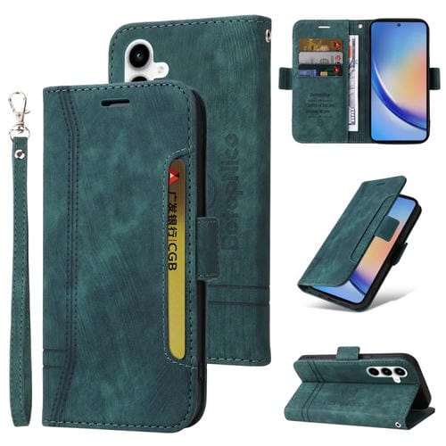 Funda para Samsung Galaxy A35 5G Betopnice Cuero con Hebilla Doble Cara (Verde)