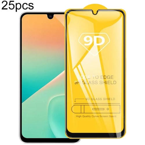 Película de vidrio templado 9D con pegamento completo para Samsung Galaxy F36 5G, 25 unidades