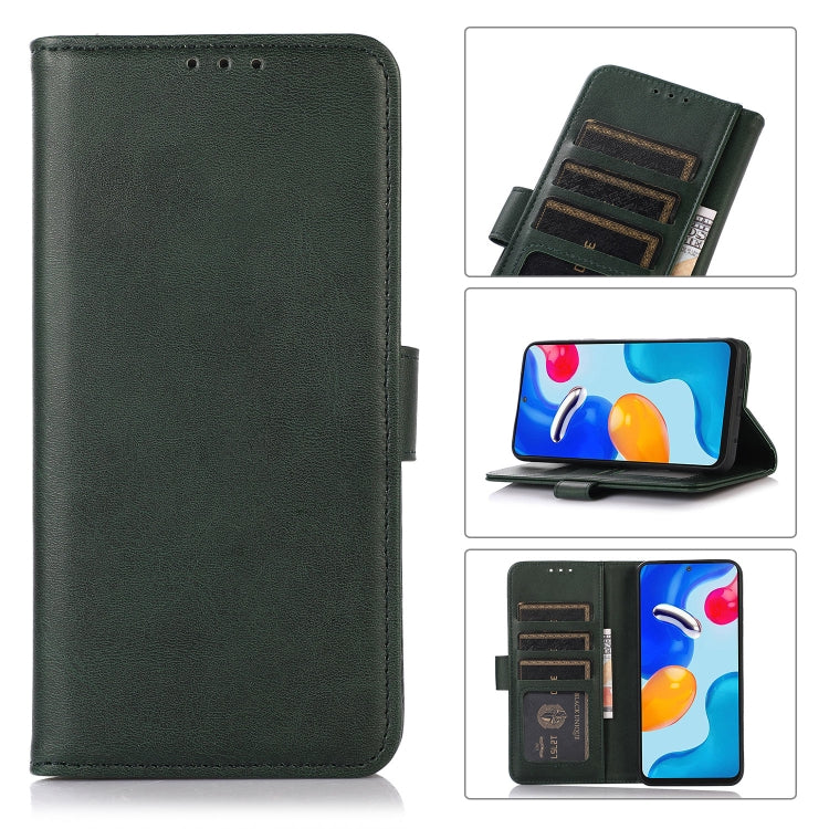 Funda de Cuero para Huawei Mate 60 Pro con Tapa y Textura de Vaca (Verde)