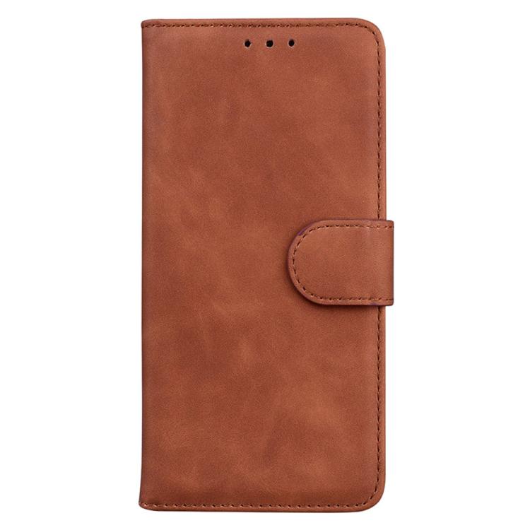 Funda de cuero con tapa para Tecno Spark 30 Pro, color puro y tacto suave (marrón)