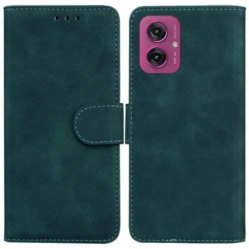 Funda de Cuero con Tapa para Motorola Moto G55 (Verde) Tacto Suave