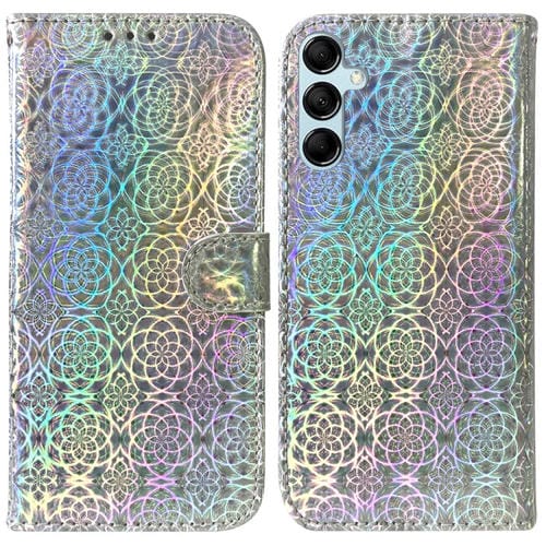 Funda de Teléfono Samsung Galaxy A15 Cuero con Hebilla Magnética (Plata)