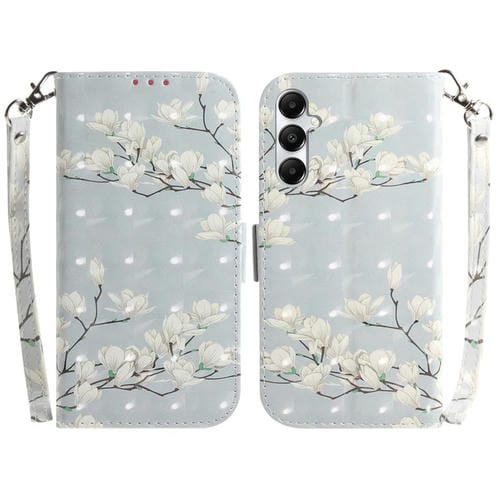Funda para Teléfono Samsung Galaxy A05S Cuero con Tapa Horizontal 3D (Magnolia)