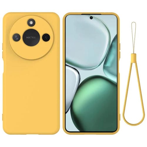 Funda Silicona Líquida Honor X9C/X60 a Prueba de Golpes (Amarillo)