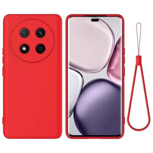 Funda Silicona Líquida Honor Magic7 Lite a Prueba de Golpes (Rojo)