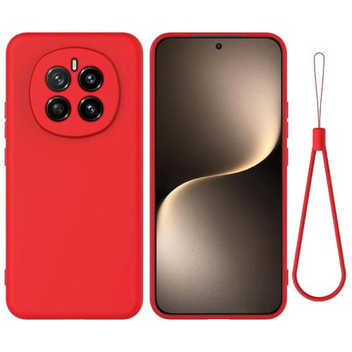Funda de Silicona LĂquida para Honor Magic7 Pure Color a Prueba de Golpes (Rojo)