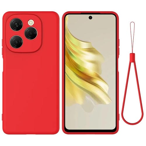 Funda Silicona Líquida Tecno Spark 20 Pro 5G a Prueba de Golpes (Rojo)