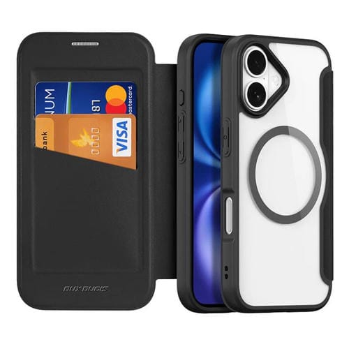 Funda de cuero DUX DUCIS Skin X Pro Series para iPhone 17, con Magsafe PC + TPU (negro)