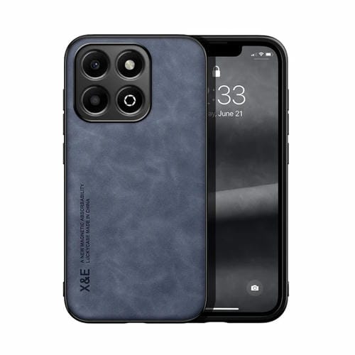 Funda de Cuero Magnética para Honor X6B con Parte Trasera Tacto Agradable (Azul)