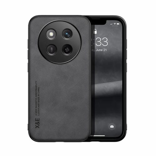 Funda de Cuero Magnética con Tacto de Piel para Honor X60 Pro (Gris Oscuro)