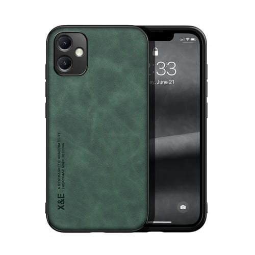 Funda de Teléfono Samsung Galaxy A05 Skin Feel con Parte Trasera de Cuero Magnético (Verde)