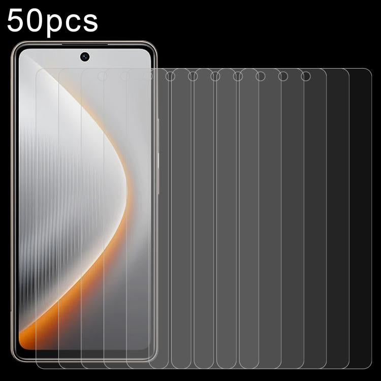 Película de vidrio templado 9H 2.5D de 0,26 mm para Tecno Pova 7 4G (50 unidades)