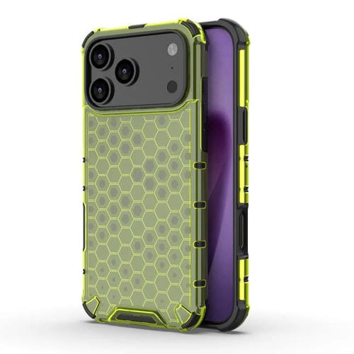 Funda antigolpes Honeycomb para iPhone 17 Pro Max (verde)