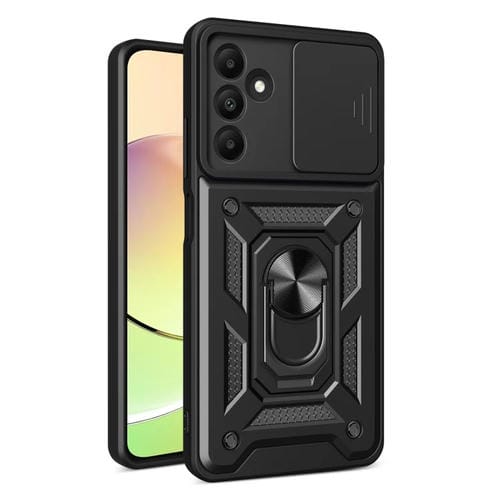 Funda para Teléfono Samsung Galaxy A15 Cubierta de Cámara Deslizante TPU + PC (Negro)