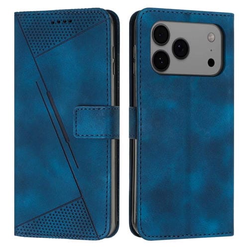 Funda de cuero Dream Triangle con cordón para iPhone 17 Pro Max (azul)