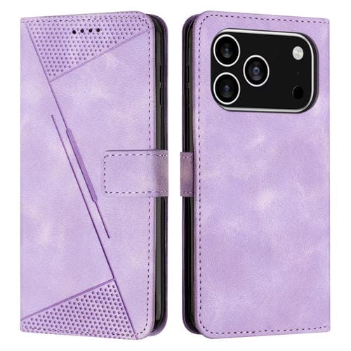 Funda de cuero Dream Triangle con cordón para iPhone 17 Pro (morada)