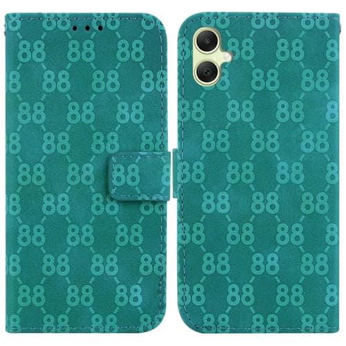 Funda para Teléfono Samsung Galaxy A05 Cuero Relieve Forma de 8 Doble (Verde)