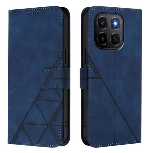 Funda de cuero con relieve 3D para Honor X6c 4G (azul)