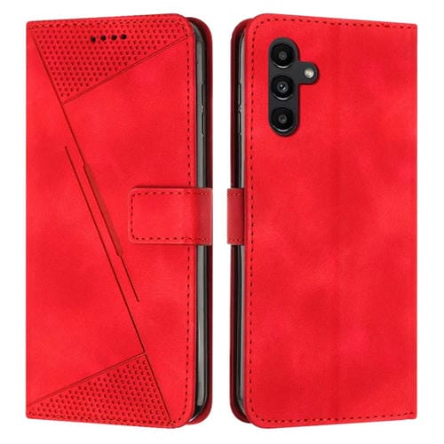 Funda de Cuero para Samsung Galaxy A15 Dream Triangle con Cordón (Rojo)