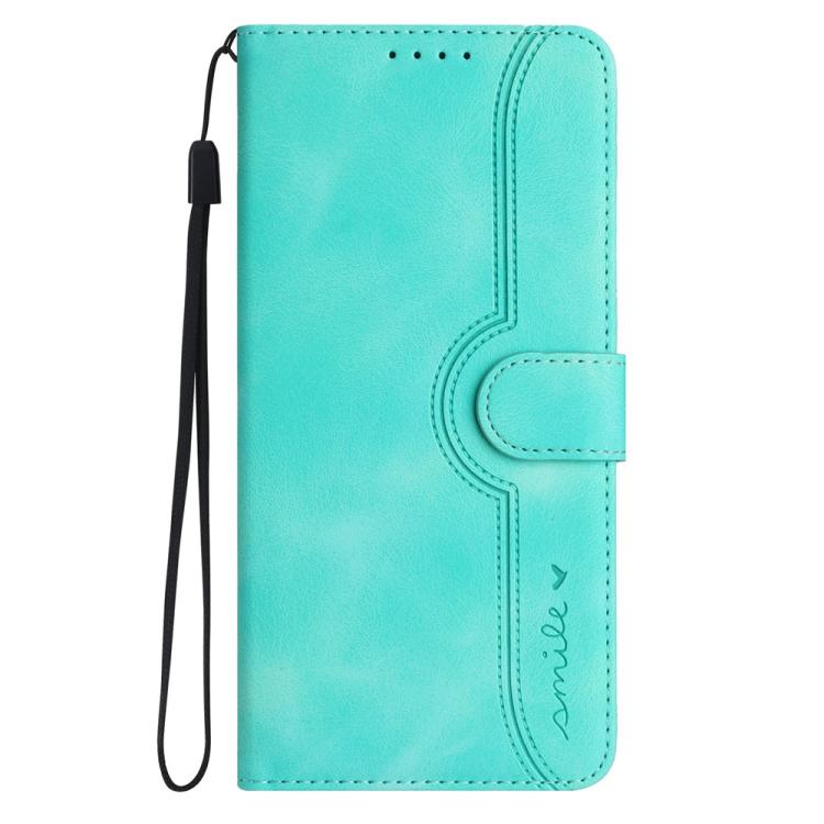 Funda de Piel para Huawei Nova Y72 con Diseño de Corazón (Azul Claro)