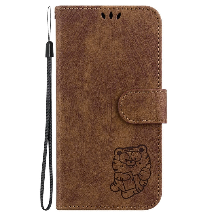 Funda para OnePlus Nord Ce 3 Lite / N30 de Cuero con Relieve Little Tiger (Marrón)