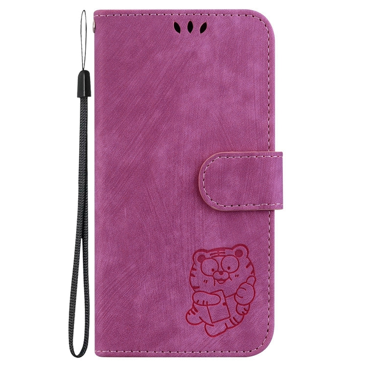 Funda para OnePlus Nord Ce 3 Lite / N30 de Cuero con Relieve Little Tiger (Rojo Rosa)