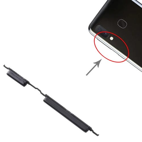 Power and Volume Buttons Samsung Galaxy A20E (SM-A202) (10 Pieces) (Black)