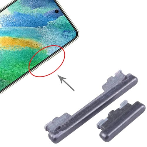 Botón Encendido y Volumen Samsung Galaxy S21 FE 5G SM-G990 (10 Piezas) (Negro)