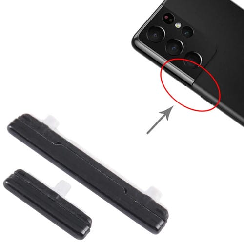 Power and Volume Buttons Samsung Galaxy S21 Ultra 5G SM-G998 (10 Pieces) (Black)