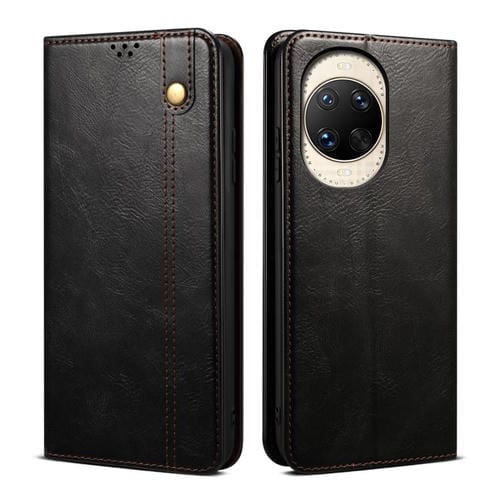 Funda de cuero con textura Crazy Horse para Huawei nova 14 Ultra (negro)