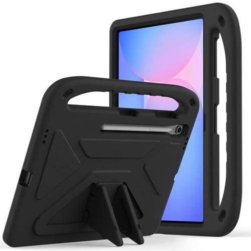 Funda de EVA a prueba de golpes con asa y soporte para Samsung Galaxy Tab S10 FE+ (negra)