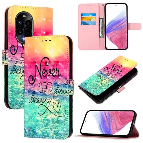 Funda de Cuero con Tapa Horizontal y Pintura 3D para Huawei Nova 13 Pro (Chasing Dreams)