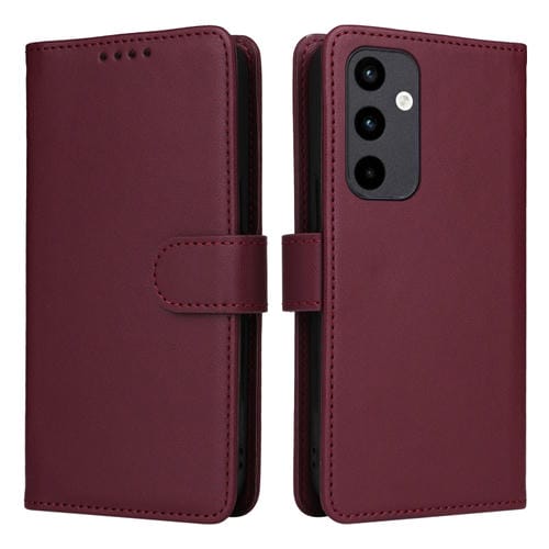 Funda para Teléfono Betopnice Bn-005 2 en 1 para Samsung Galaxy A35 5G Cuero Genuino de Imitación (Rojo Vino)