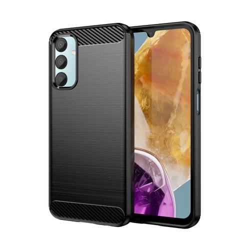 Funda de teléfono Samsung Galaxy F15 TPU Fibra de Carbono Textura Cepillada (Negro)
