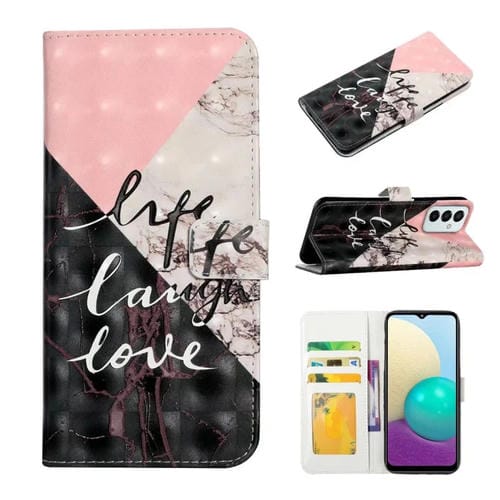 Funda para Teléfono Samsung Galaxy M23 Cuero Dibujo 3D Relieve Óleo (Mármol de Costura)