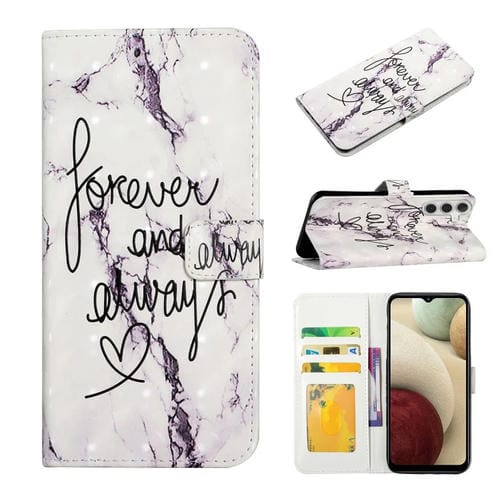 Funda para Samsung Galaxy A15 Cuero Dibujo 3D en Relieve al Óleo (Palabras de Mármol)