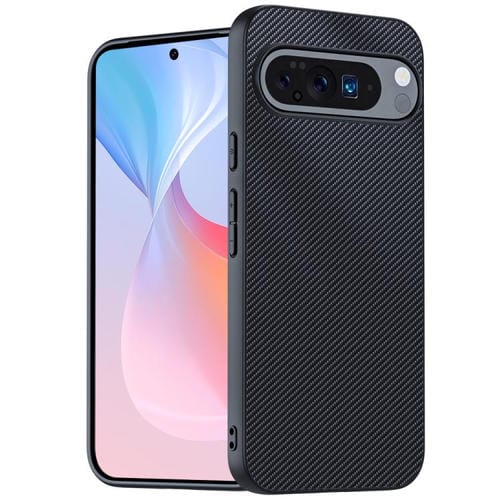 Funda ultrafina con textura de fibra de carbono para Google Pixel 10/10 Pro (negra)