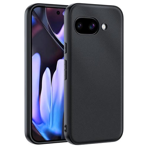 Funda ultrafina de piel lisa para Google Pixel 9a (negra)