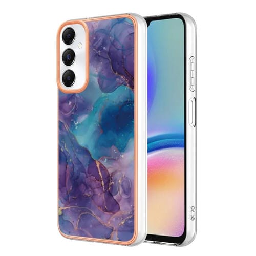 Estuche para Teléfono Samsung Galaxy A05S Imd Doble Cara Mármol Galvanizado (Púrpura)