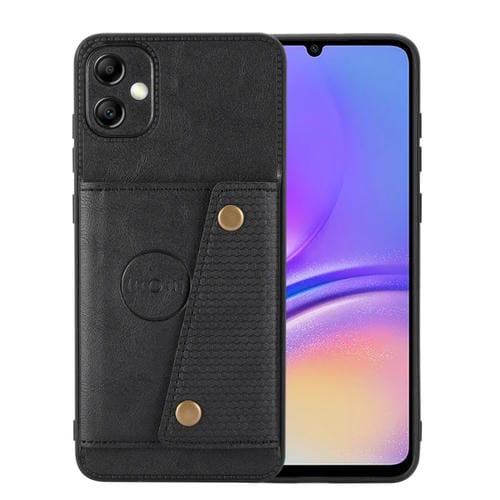 Funda Magnética Samsung Galaxy A05 4G con Ranuras para Tarjetas y Doble Hebilla (Negro)