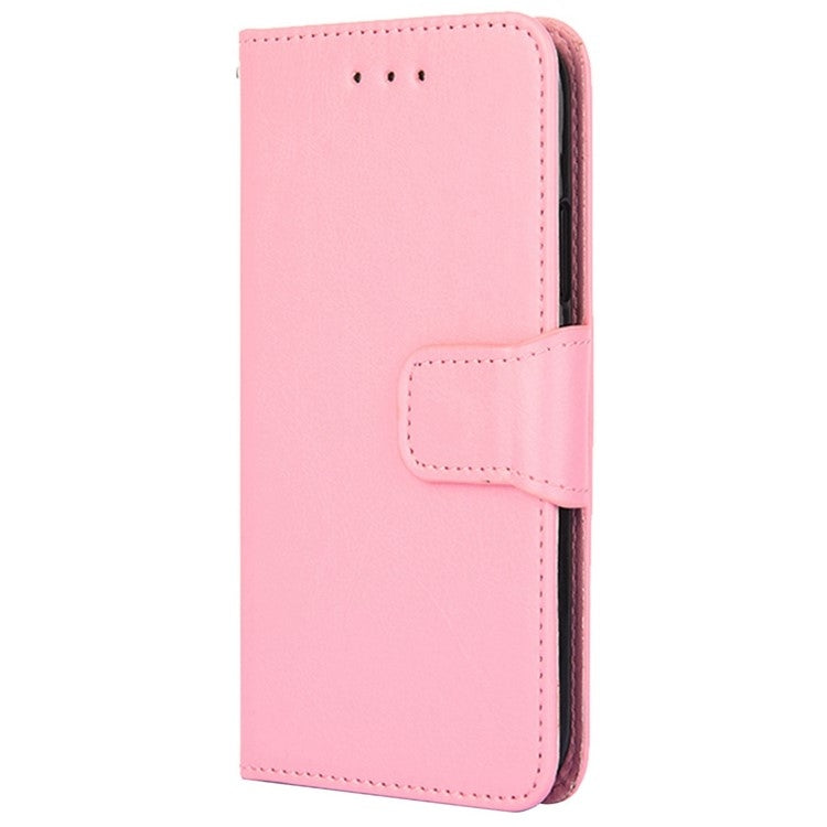 Funda de Cuero con Textura de Cristal para OnePlus Ace 3 Pro 5G (Rosa)