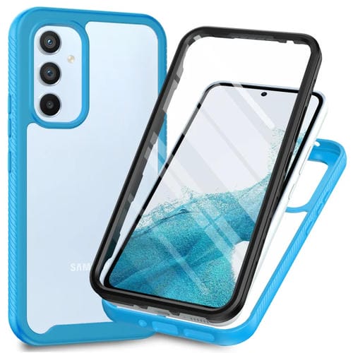 Funda Protectora para Samsung Galaxy A54 5G TPU + PC + Pet Transparente Integrada Dos Capas (Azul Claro)
