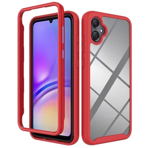 Funda para Teléfono Samsung Galaxy A05 PC TPU a Prueba de Golpes (Rojo)
