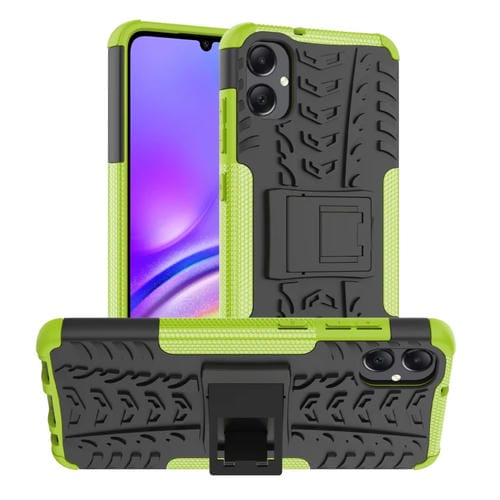 Funda para Teléfono Samsung Galaxy A05 4G TPU + PC Textura de Neumático Soporte (Verde)