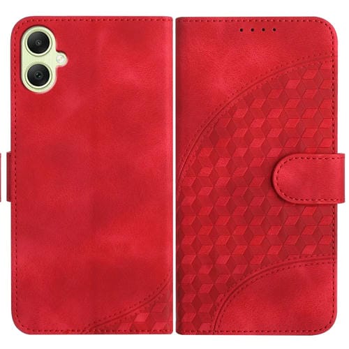 Funda para Samsung Galaxy A05 Yx0060 Cuero con Relieve y Cabeza de Elefante con Cordón (Rojo)