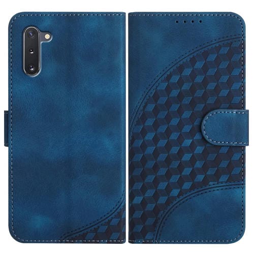 Funda para Samsung Galaxy Note10 Yx0060 Cuero Relieve Cabeza de Elefante con Cordón (Azul Real)