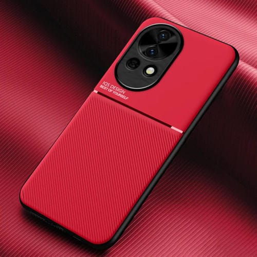 Funda HĂbrida TPU y Policarbonato con Diseño MagnĂ©tico y Tira Inclinable para Huawei Nova 13 (Rojo)