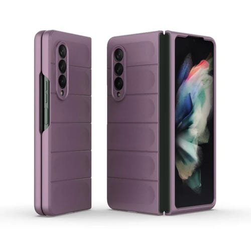 Funda para Teléfono Samsung Galaxy Z Fold3 5G Magic Shield Fold PC a Prueba de Golpes (Púrpura)