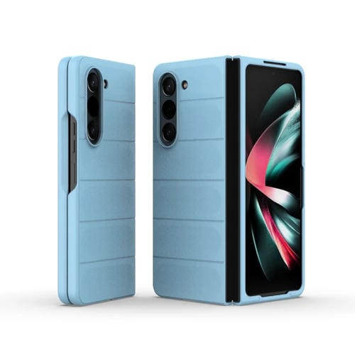 Funda para Teléfono Samsung Galaxy Z Fold5 5G Magic Shield Fold PC a Prueba de Golpes (Azul Claro)