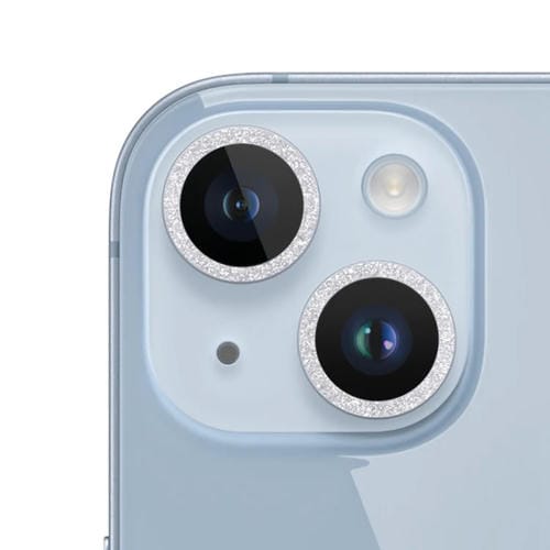 Película de Lente de Cámara de Vidrio Templado con Anillo Brillante para iPhone 15 Pro / 15 Pro Max (Plateado) - MOVILSTORE